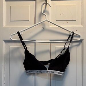 Calvin Klein Black Bralette with White Band